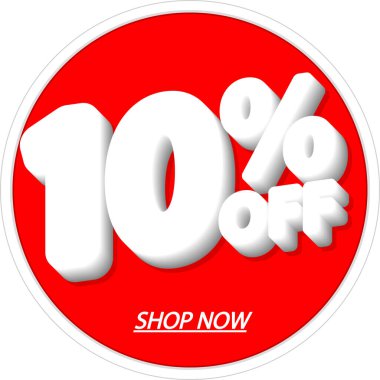 % 10 indirimli pankart, indirim etiketi 