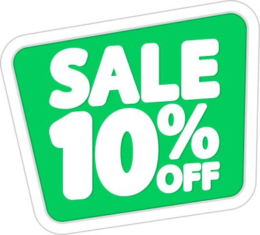 % 10 indirimli pankart, indirim etiketi 