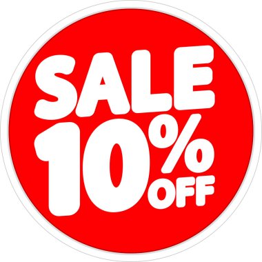 % 10 indirimli pankart, indirim etiketi 