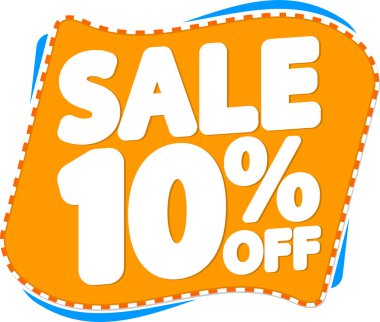 % 10 indirimli pankart, indirim etiketi 