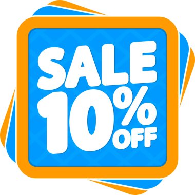 % 10 indirimli pankart, indirim etiketi 