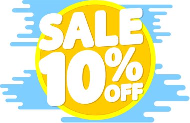 % 10 indirimli pankart, indirim etiketi 