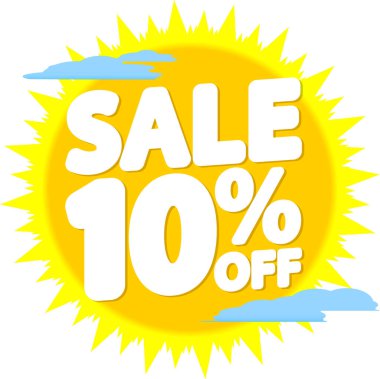 % 10 indirimli pankart, indirim etiketi 