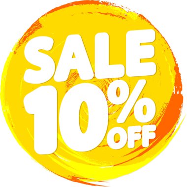 % 10 indirimli pankart, indirim etiketi 