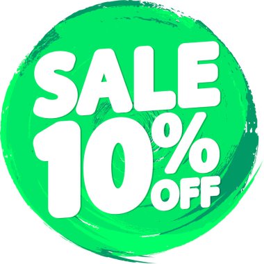 % 10 indirimli pankart, indirim etiketi 