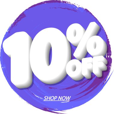 % 10 indirimli pankart, indirim etiketi 