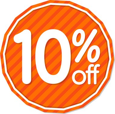 % 10 indirimli pankart, indirim etiketi 