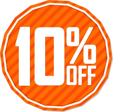 % 10 indirimli pankart, indirim etiketi 