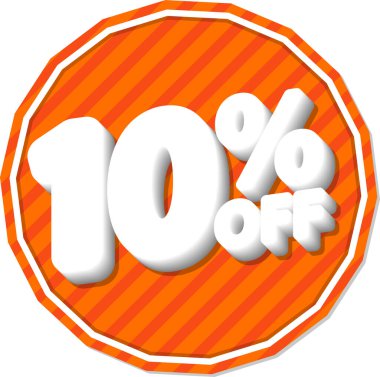 % 10 indirimli pankart, indirim etiketi 