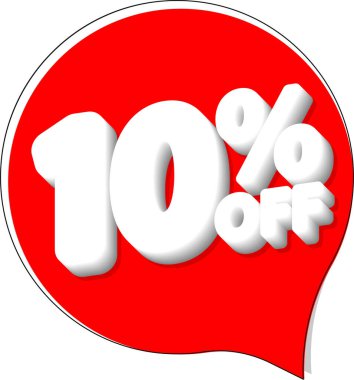 % 10 indirimli pankart, indirim etiketi 