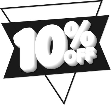 % 10 indirimli pankart, indirim etiketi 