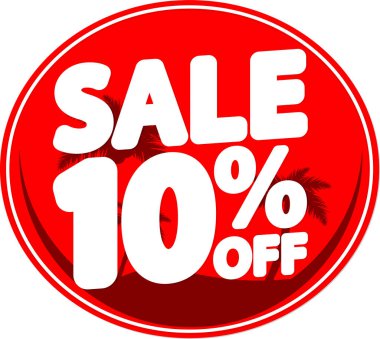 % 10 indirimli pankart, indirim etiketi 