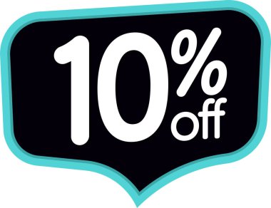 % 10 indirimli pankart, indirim etiketi 