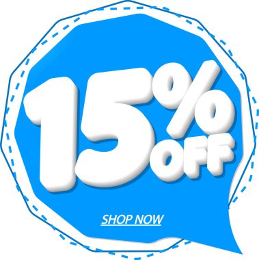 İndirim 15, indirim etiketi ve rozet.