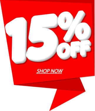 İndirim 15, indirim etiketi ve rozet. PNG