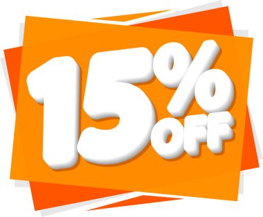 İndirim 15, indirim etiketi ve rozet.