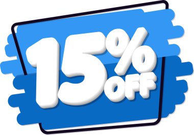 İndirim 15, indirim etiketi ve rozet.