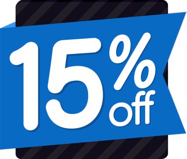 İndirim 15, indirim etiketi ve rozet.