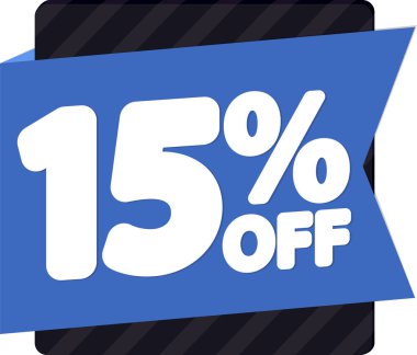 İndirim 15, indirim etiketi ve rozet.