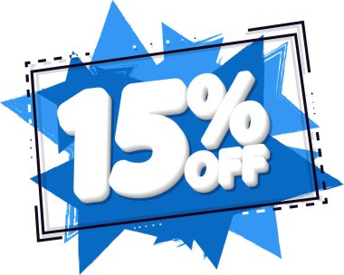 İndirim 15, indirim etiketi ve rozet.