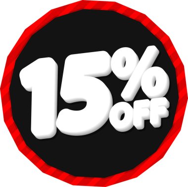 İndirim 15, indirim etiketi ve rozet.