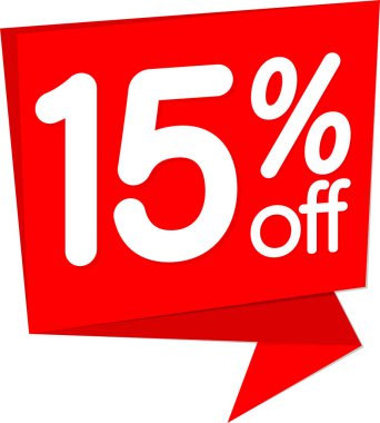 İndirim 15, indirim etiketi ve rozet.