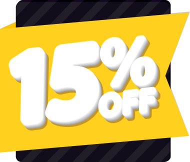 İndirim 15, indirim etiketi ve rozet.