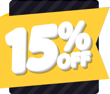 İndirim 15, indirim etiketi ve rozet. PNG