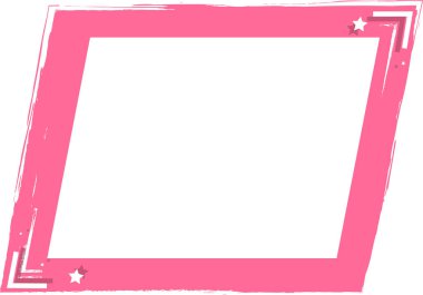 Metnin için pembe grunge kare çerçeve