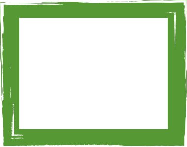 fırça darbesiyle yeşil çerçeve