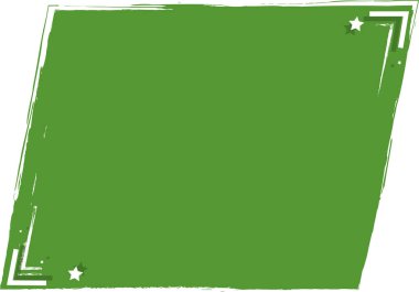 Metnin için boş alan olan yeşil el çizimi.