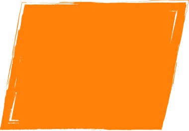 turuncu boya pankartı, vektör illüstrasyonu