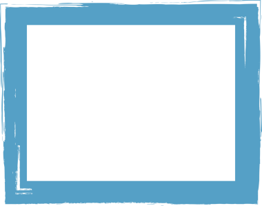 Saydam arkaplanda izole edilmiş metin için alanı olan Grunge fırça çerçevesi, PNG illüstrasyonu