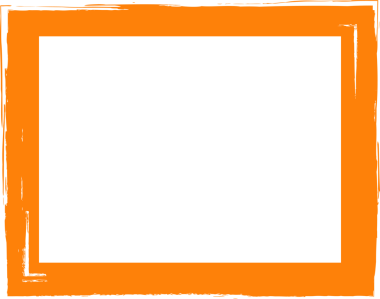 Saydam arkaplanda izole edilmiş metin için alanı olan Grunge fırça çerçevesi, PNG illüstrasyonu