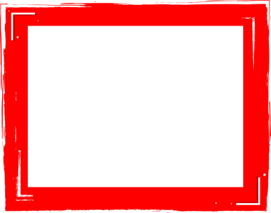 Saydam arkaplanda izole edilmiş metin için alanı olan Grunge fırça çerçevesi, PNG illüstrasyonu