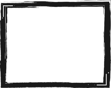 Saydam arkaplanda izole edilmiş metin için alanı olan Grunge fırça çerçevesi, PNG illüstrasyonu