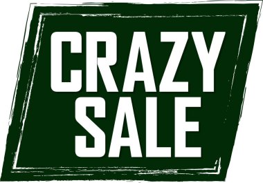 Çılgın indirim afişi, indirim etiketi 