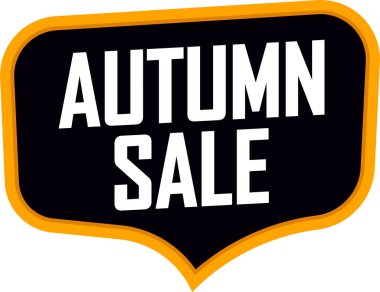 sonbahar satış etiketi, vektör illüstrasyonu