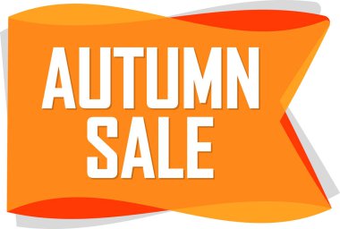 Sonbahar indirimli pankart tasarımı. Sonbahar satış ikonu. vektör illüstrasyonu