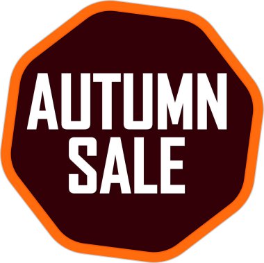 Sonbahar indirimi etiketi. Sonbahar satışı turuncu tabela. sonbahar indirimi.