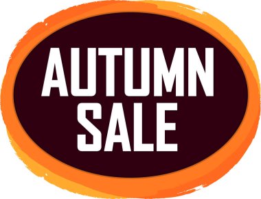 Sonbahar satış tabelası. İndirimli turuncu origami yuvarlak sonbahar indirimi.