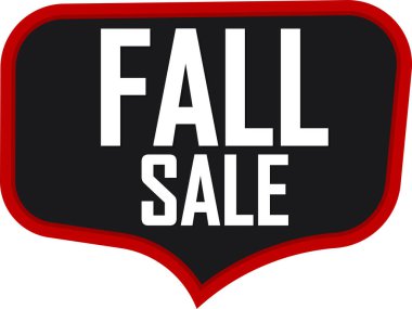 Sonbahar satış tabelası. Sonbahar sezonu kırmızı pulu. dairesel sonbahar etiketi