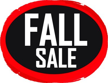 Sonbahar satış damgası. Toprak çizikli grunge tasarımı. Vektör illüstrasyonu - temiz ve net bir görünüm için kolayca kaldırılabilir. renk kolayca değiştirilir.