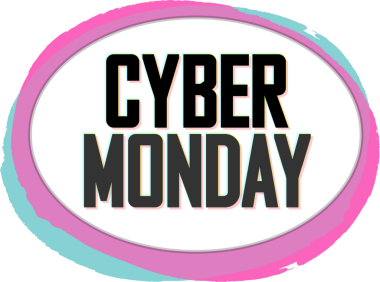 Siber Pazartesi Satış afişi, şeffaf arka planda indirim etiketi, PNG