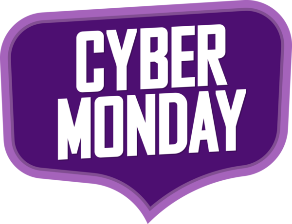 Siber Pazartesi Satış afişi, şeffaf arka planda indirim etiketi, PNG