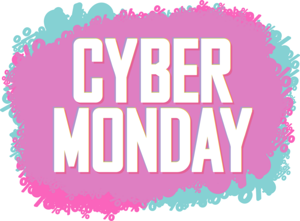 Siber Pazartesi Satış afişi, şeffaf arka planda indirim etiketi, PNG