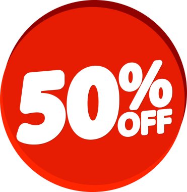 İndirim 50, indirim etiketi ve rozet.