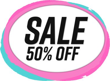 İndirim 50, indirim etiketi ve rozet.