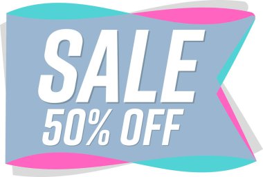 İndirim 50, indirim etiketi ve rozet.