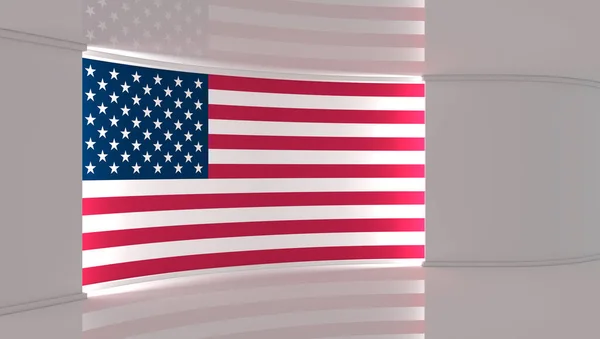 Studio Usa United States Flag Studio Usa Flag Background News — Stock Photo, Image